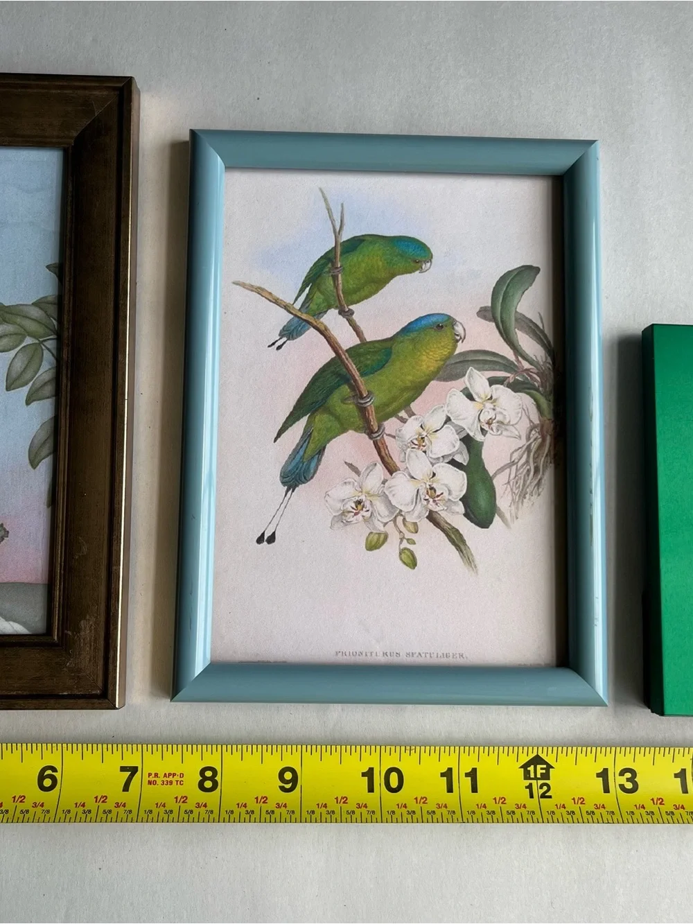 Vintage Picture Photo Frames w/ Fine Art Prints-Set of 3